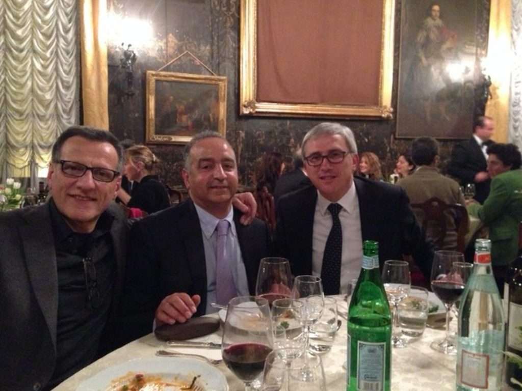 da destra lucacielo dg di cielo e tetrra con kamelbenyoussef professore marketing all universita di tolosa