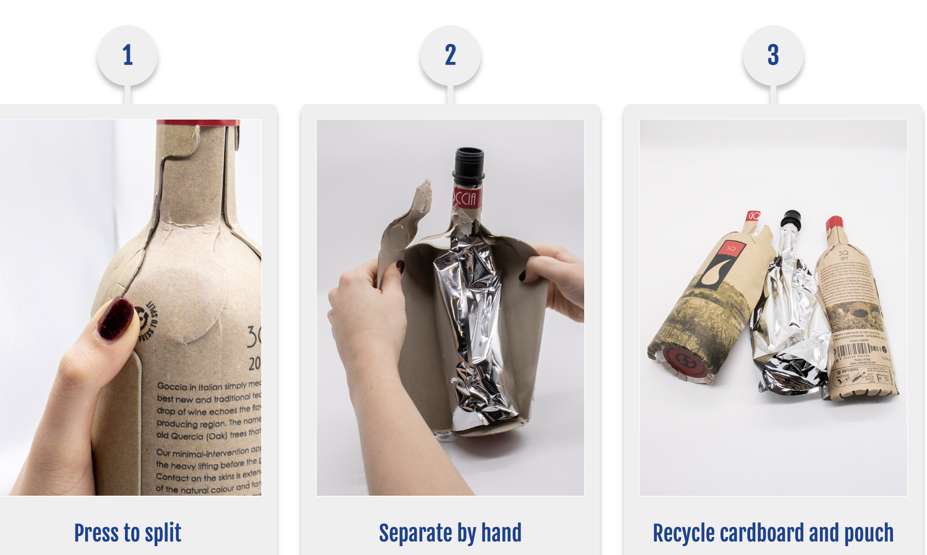 Vino bottiglie carta