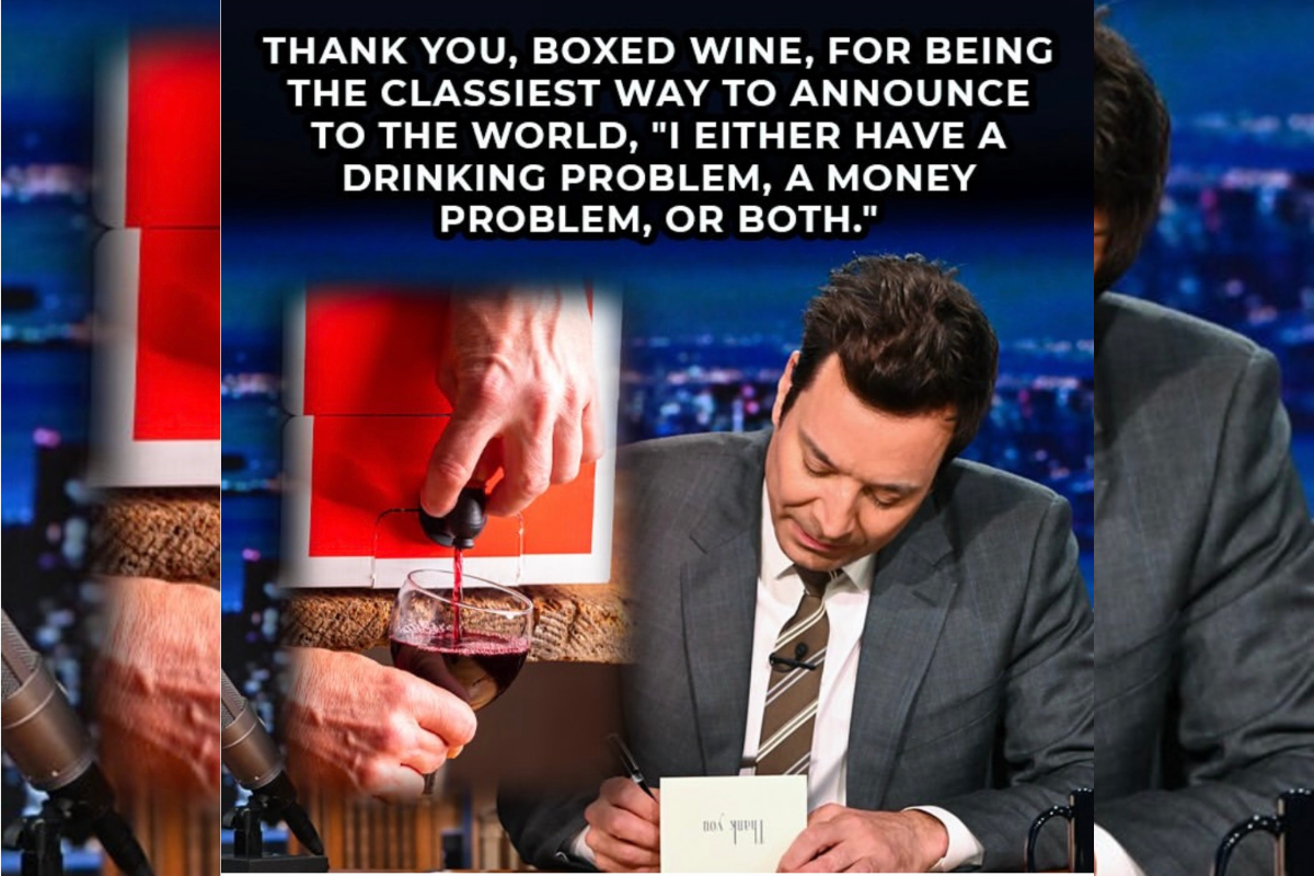 Jimmy Fallon e il vino nel bag in box un pericoloso pregiudizio