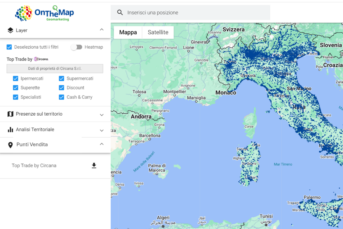 Top Trade OnTheMap la soluzione di geomarketing avanzato per la pianificazione delle vendite