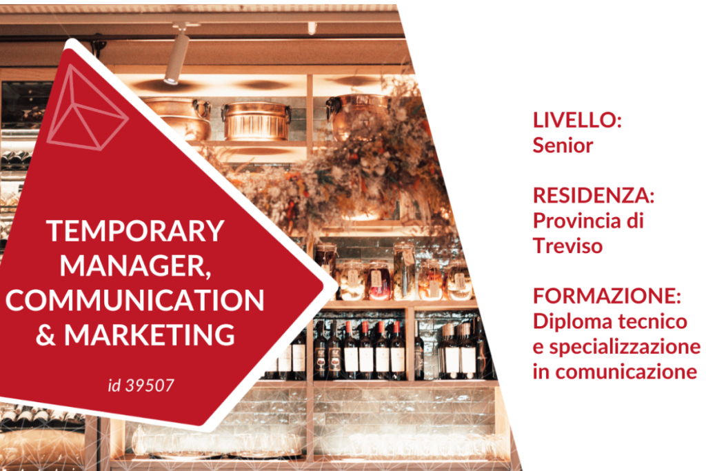 Temporary Manager, Communicating & Marketing