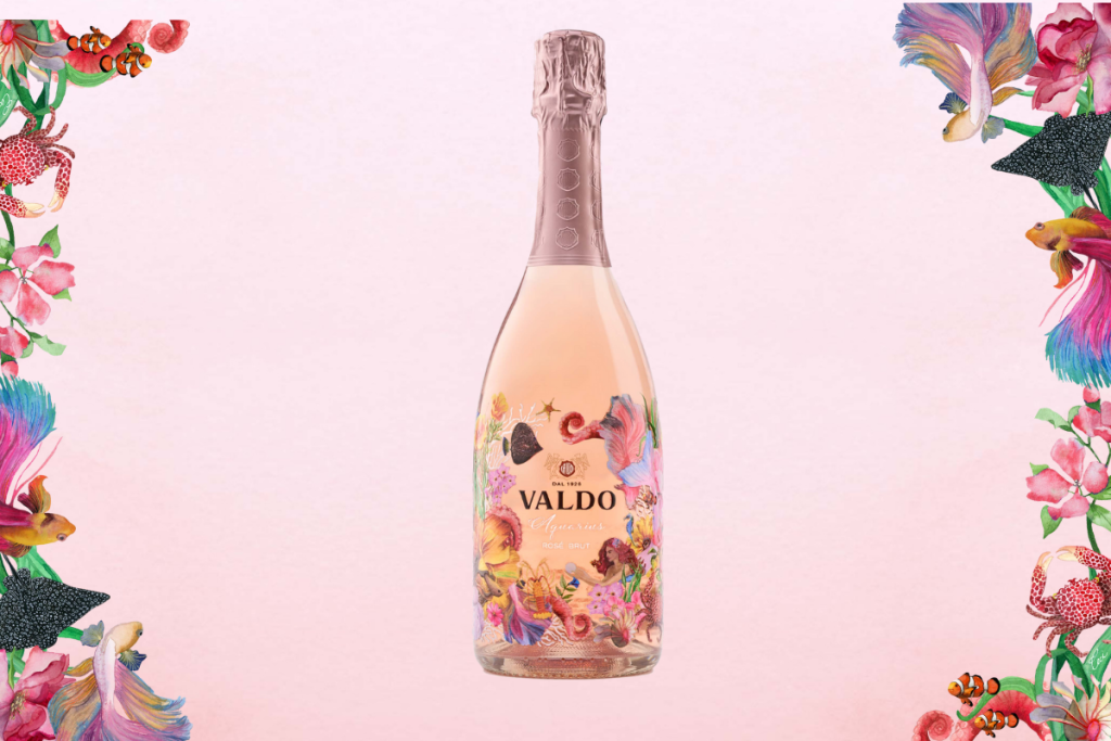 Valdo lancia Aquarius Rosé Brut lo spumante ispirato agli abissi marini firmato da Ceci Johnson