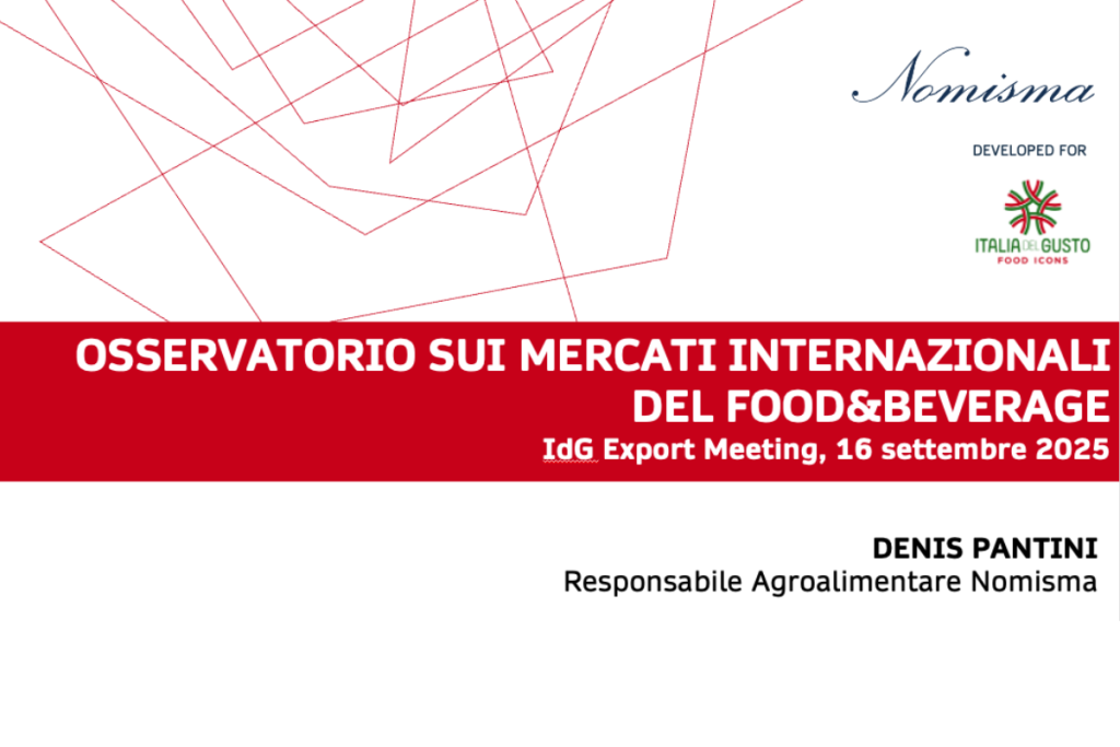 Food&Beverage italiano export record ma cresce l'incertezza commerciale