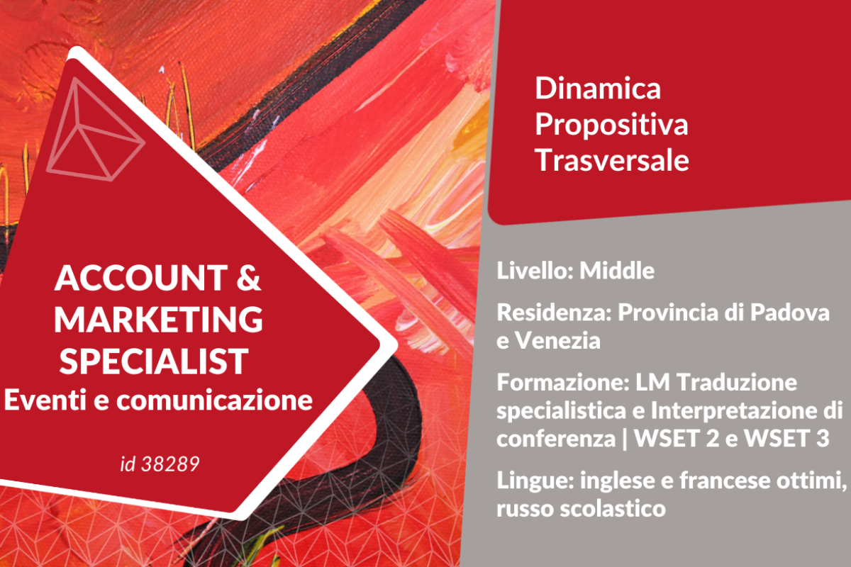 ACCOUNT & MARKETING SPECIALIST | Eventi e comunicazione