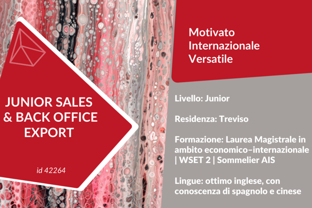 JUNIOR SALES AND BACK OFFICE EXPORT