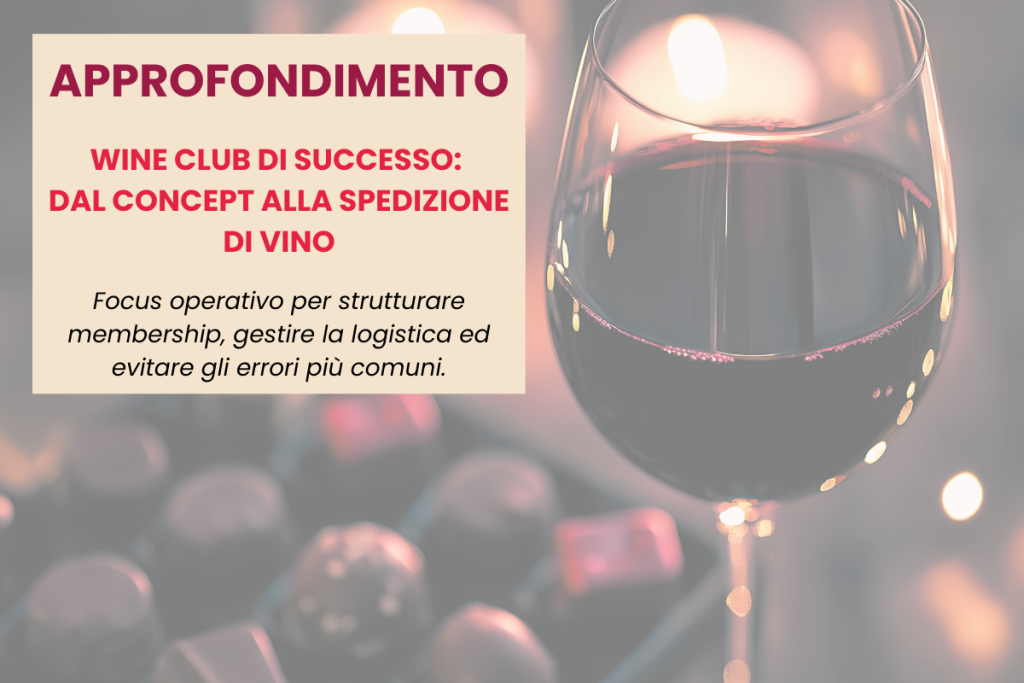 Wine club di successo partecipa all’approfondimento online per costruire fedeltà e profitti oltre la singola vendita di vino