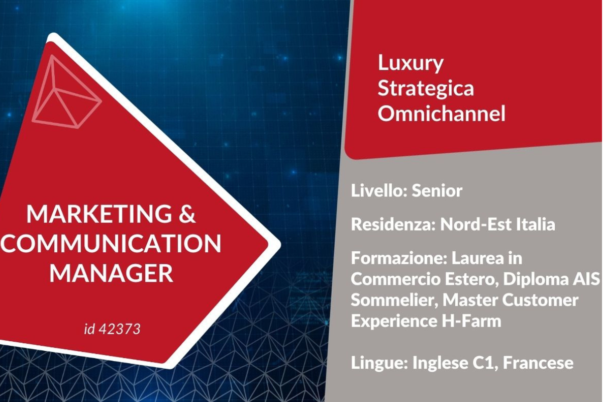 MARKETING & COMMUNICATION MANAGER