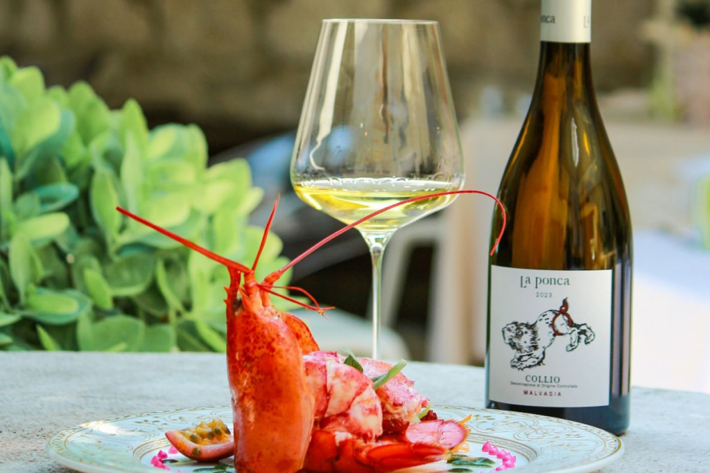 La Malvasia de La Ponca incontra la catalana d'astice eccellenza in Friuli