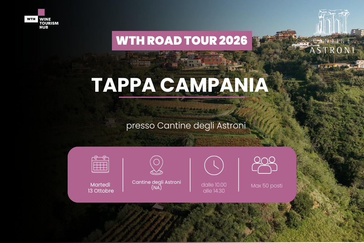 Wine Tourism Hub torna in autunno partecipa alla tappa dell'Italy Road Tour 2026 in Campania
