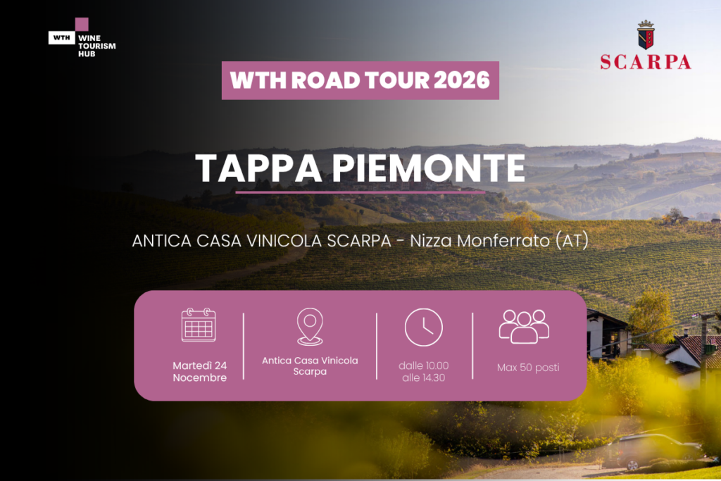 Wine Tourism Hub in Piemonte partecipa alla tappa dell'Italy Road Tour 2026 da Scarpa Wine